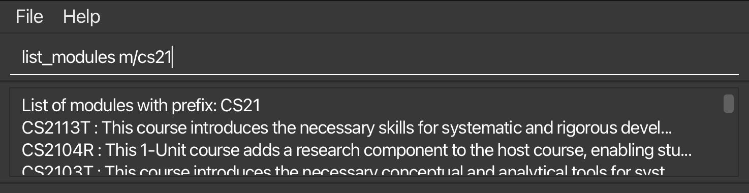 List Modules